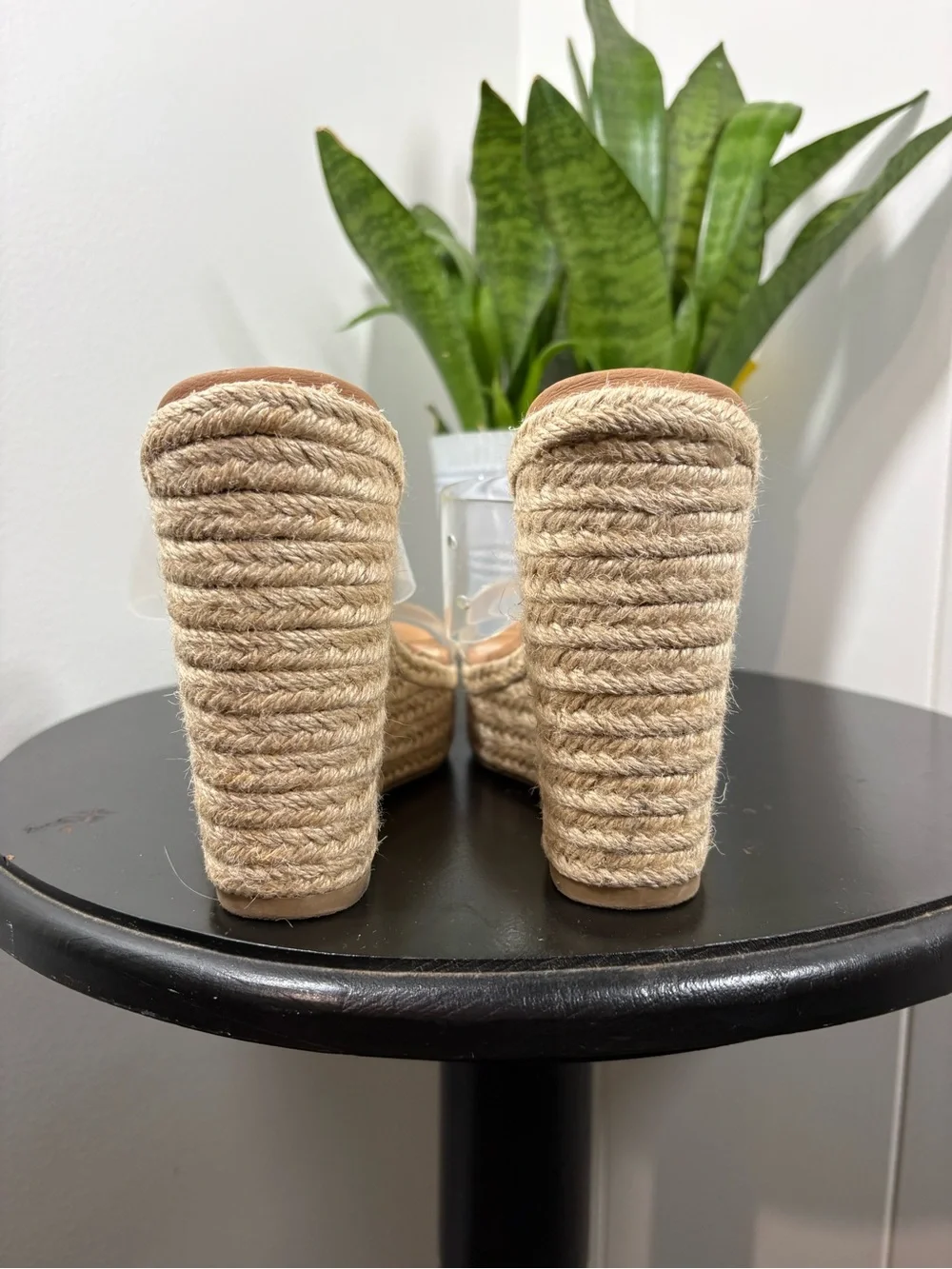 🥥 Coconuts by Matisse 🌴 Big Fan slip-on espadrille wedge with clear straps 6.5M - Picture 4 of 9